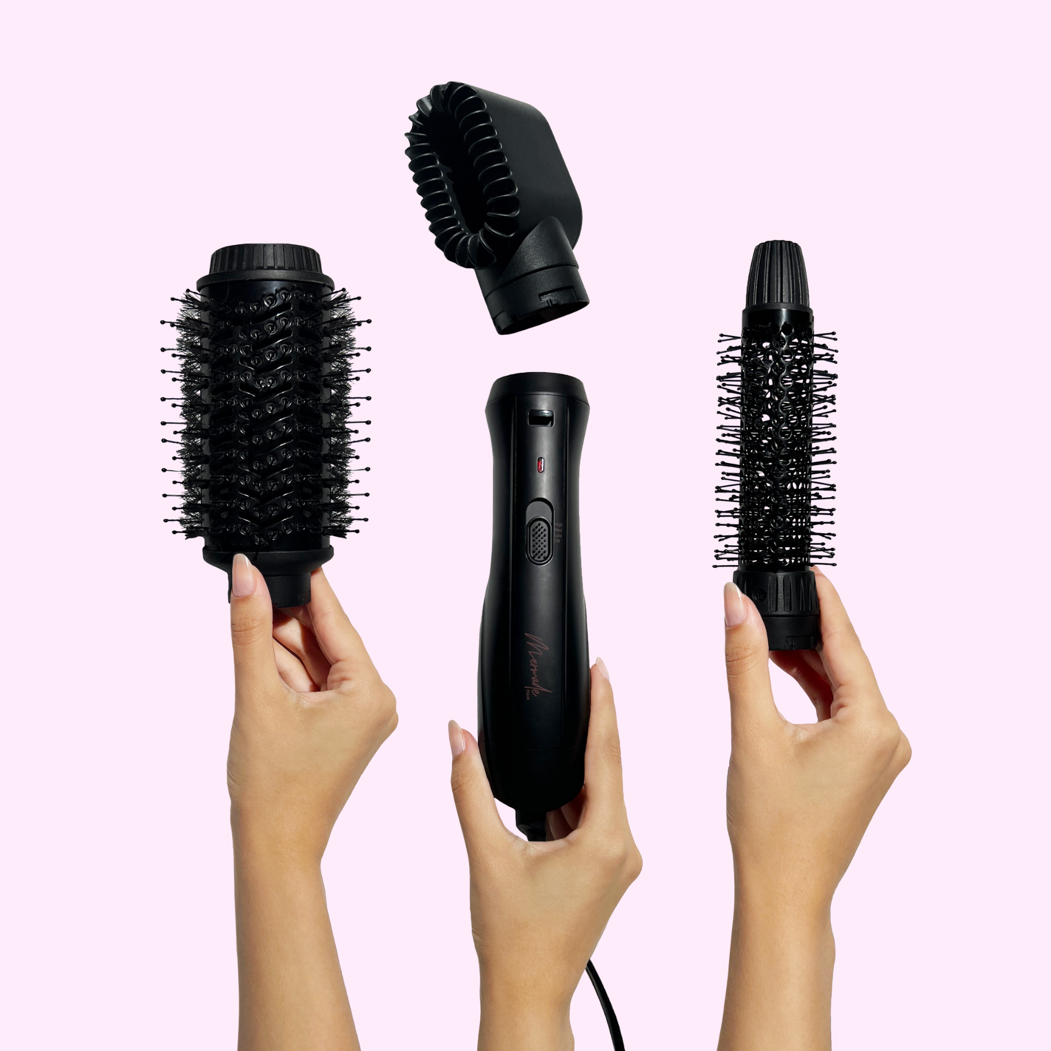 Mermade Hair Interchangeable Blow Dry Brush - Sleek Black
