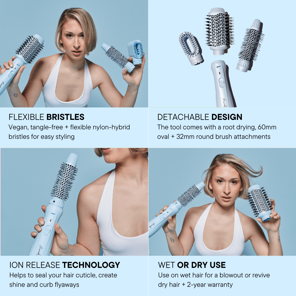 Sky Blue Interchangeable Blow Dry Brush