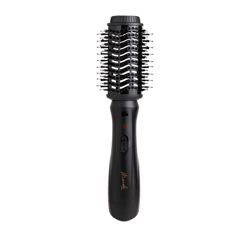 Mermade Hair Interchangeable Blow Dry Brush - Sleek Black with brush attachment