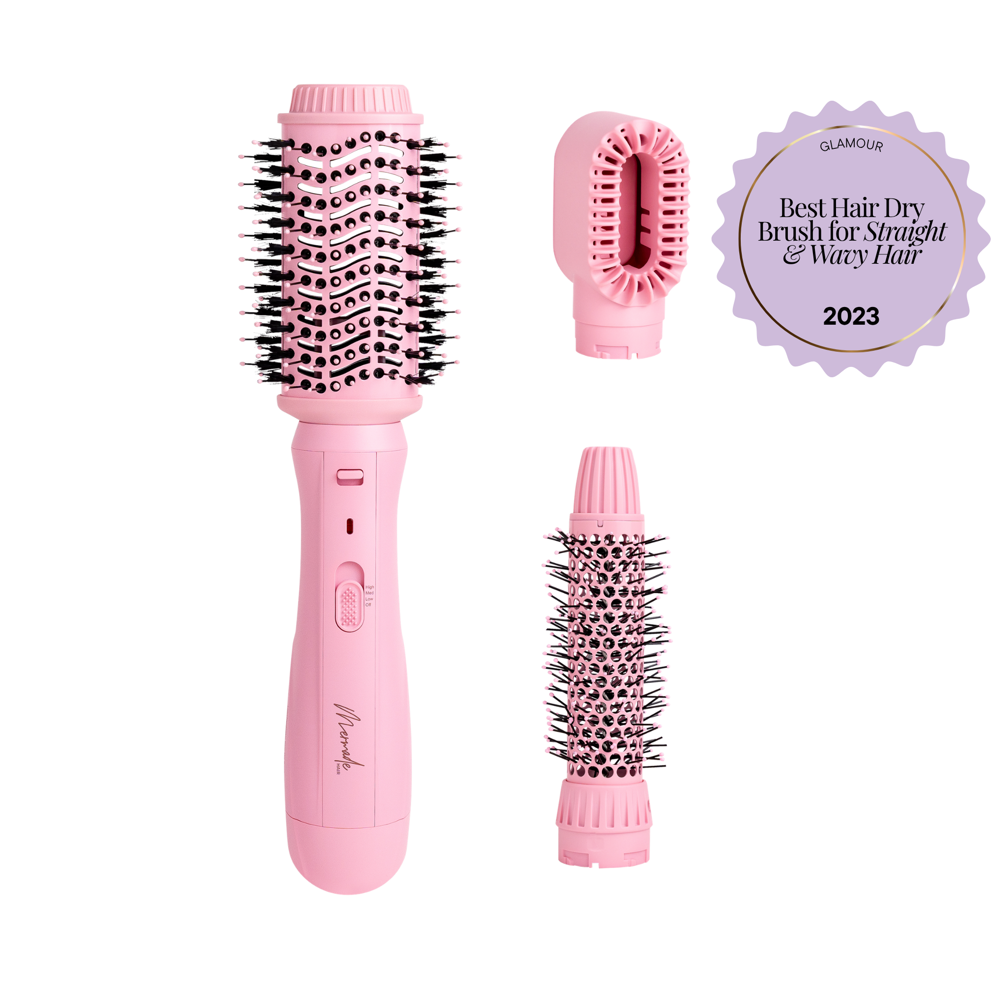 Interchangeable Blow Dry Brush - Pink