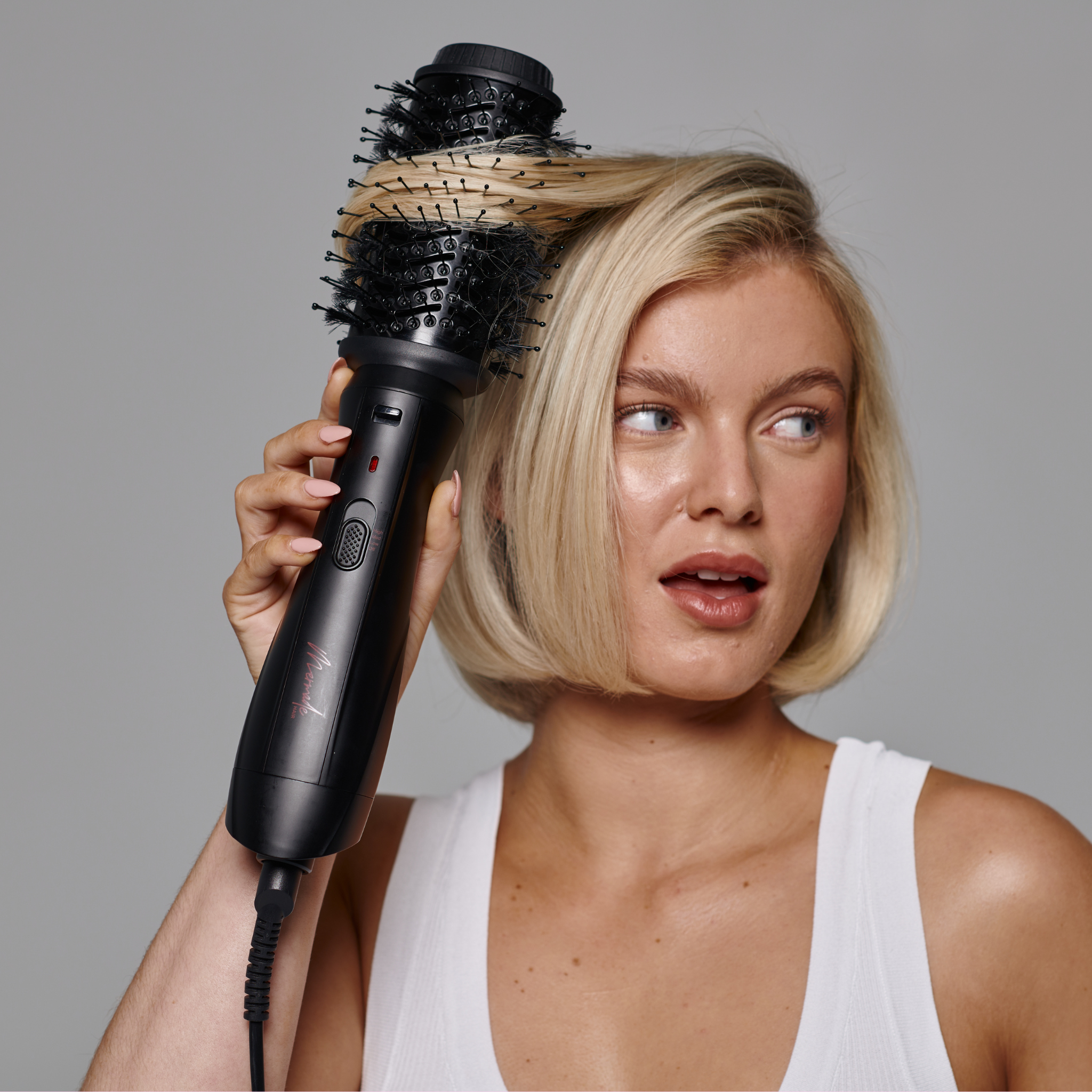 Model using the Blow Dry Brush - Sleek Black