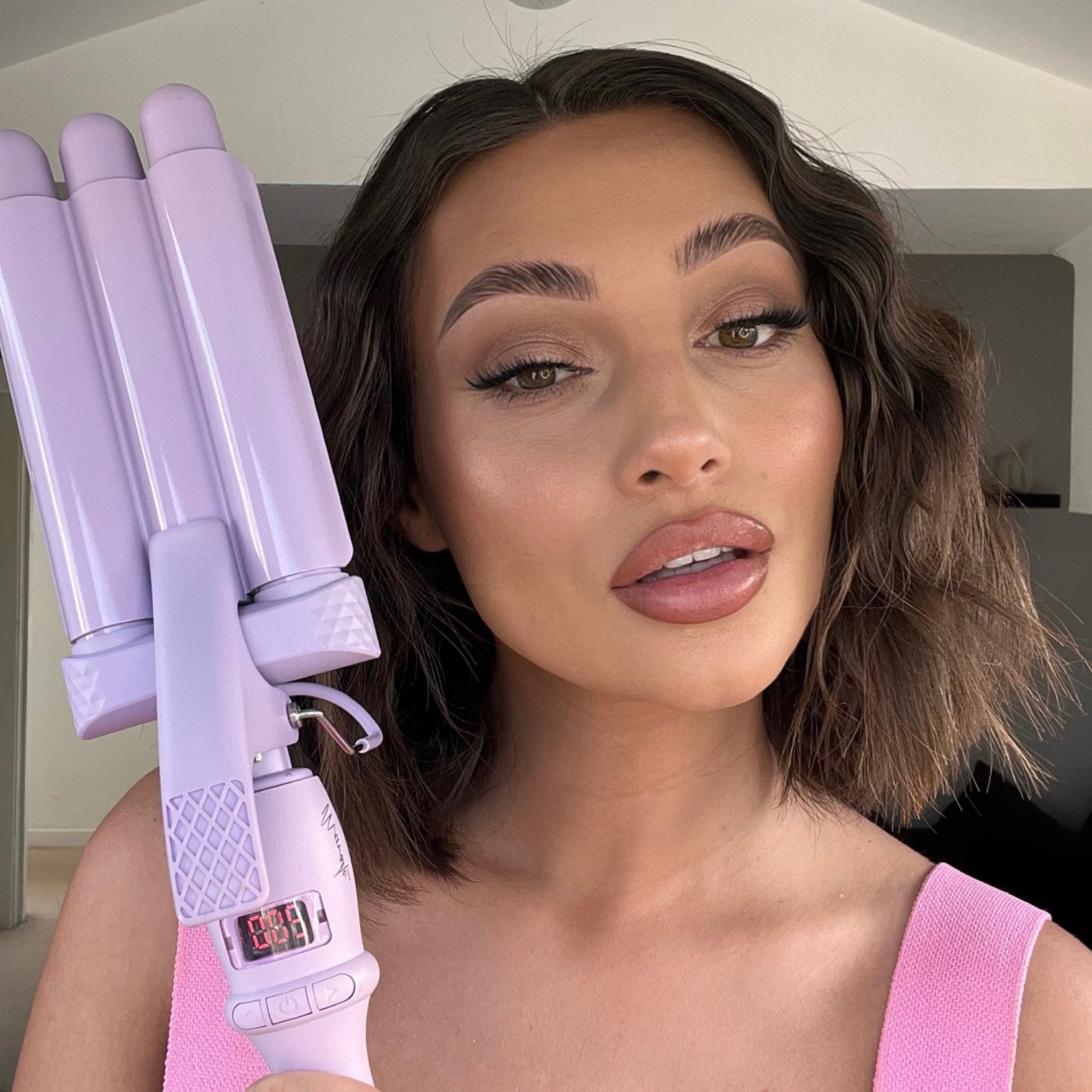 Mermade PRO Hair Waver - 22mm Cutie® Lilac results on short hair