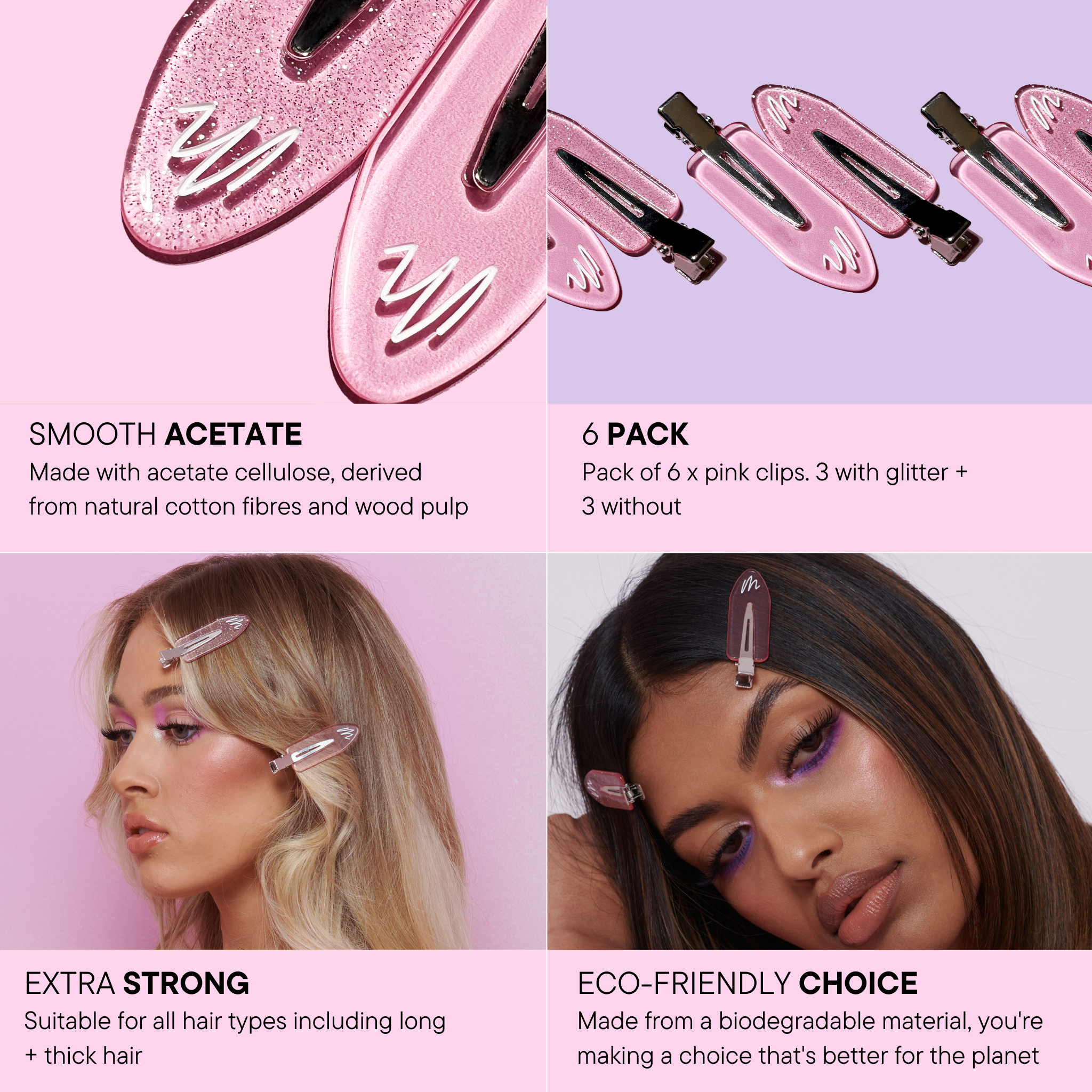 Features and benefits of the Mermade Hair No-Crease Clips