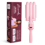 Mermade PRO Mini Hair Waver - 25mm Pink flatlay with box