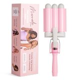 Mermade PRO Hair Waver - 32mm Pink flatlay with box