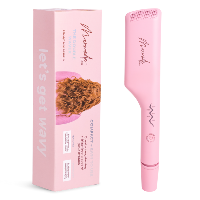 Mermade Hair Double Waver - Pink flatly with box