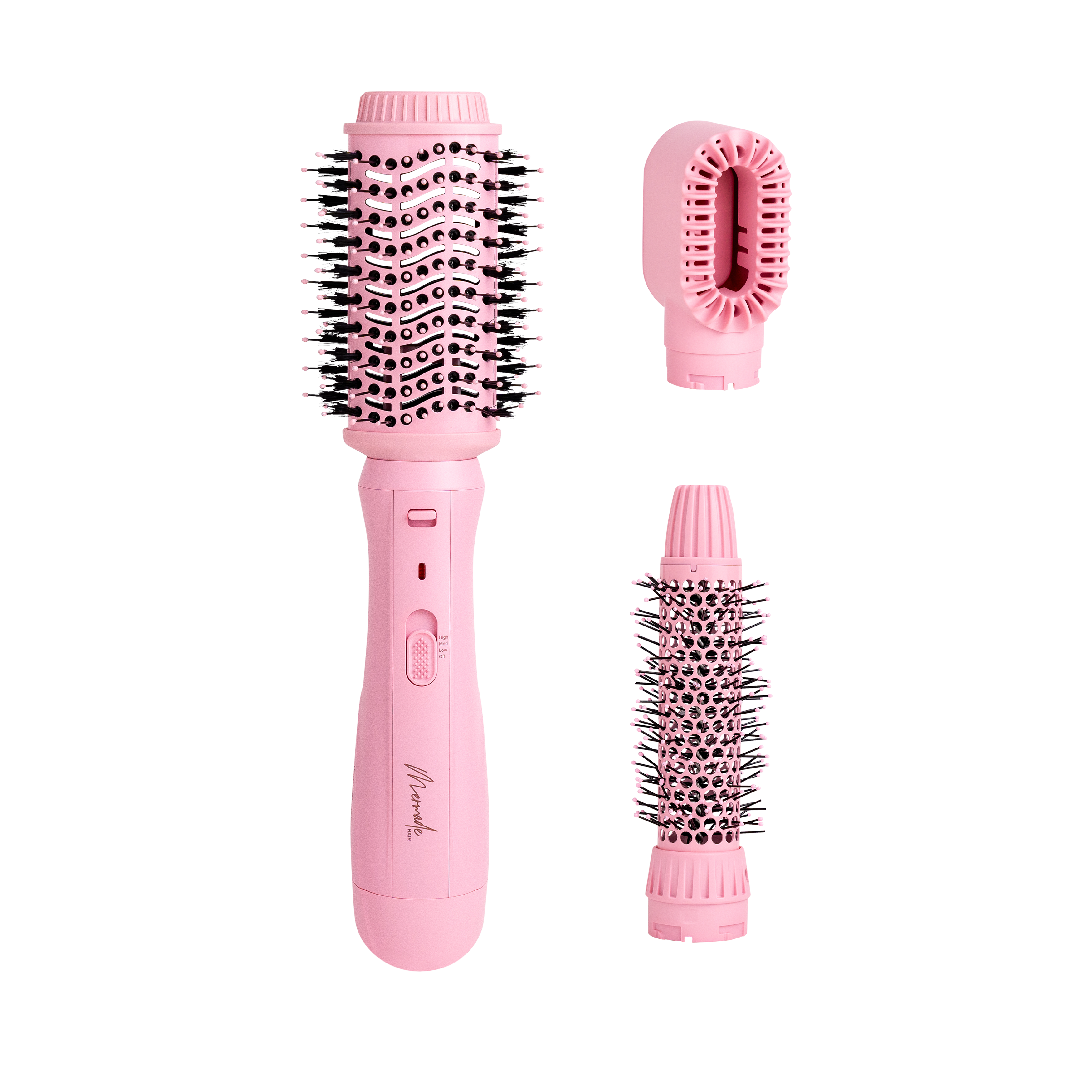 Mermade Hair Pink Interchangeable Blow Dry Brush  front flatlay