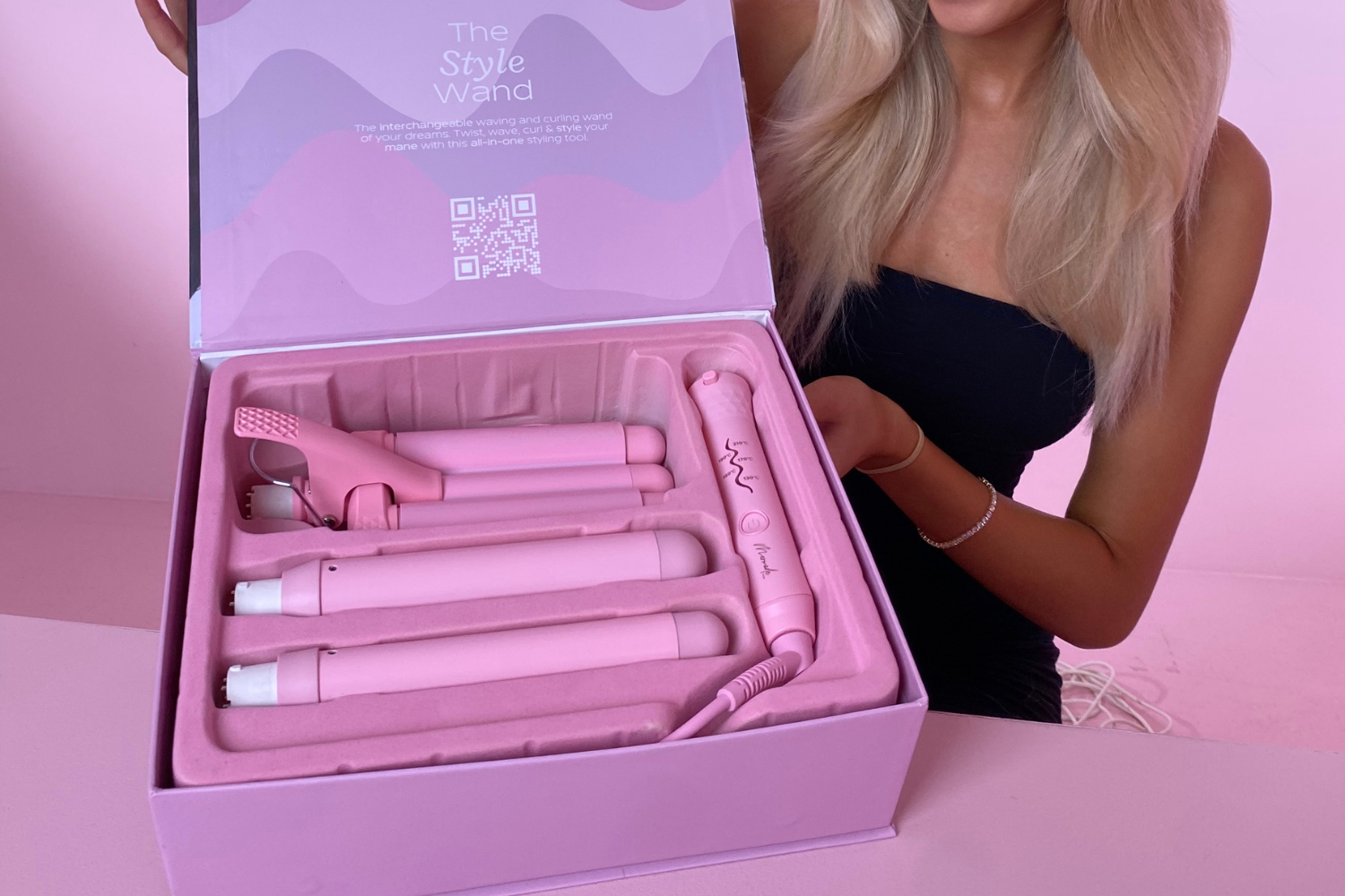 Interchangeable Style Wand for Glamorous Curls Mermade Hair