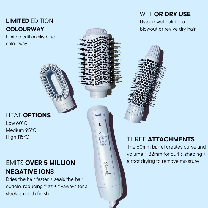Sky Blue Interchangeable Blow Dry Brush