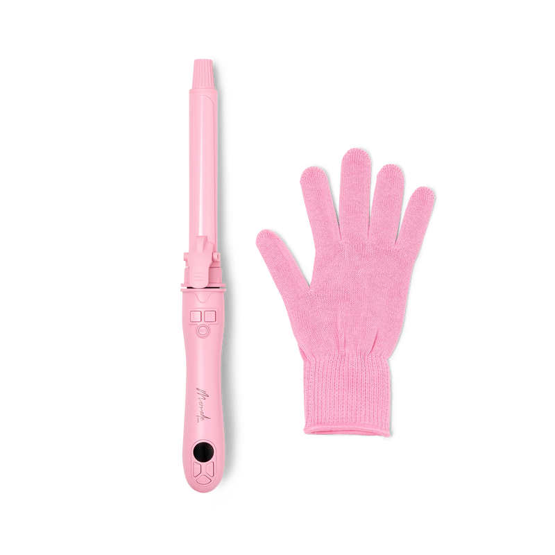 Mermade Hair Spin - Pink flatlay with glove